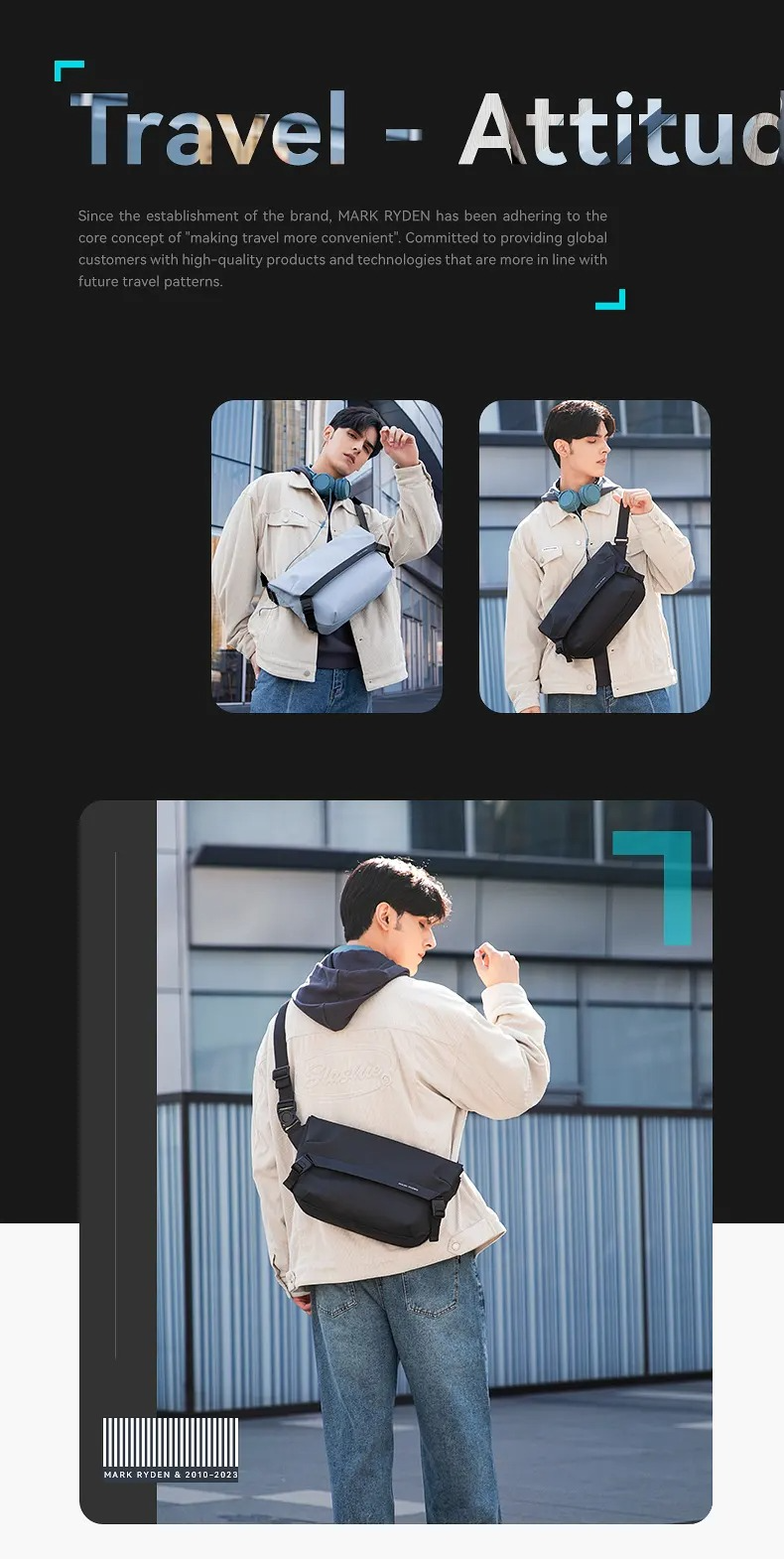 Tui Deo Cheo Nam Mong Nhe Dung iPad 9 11 inch MARK RYDEN UNIGO 8